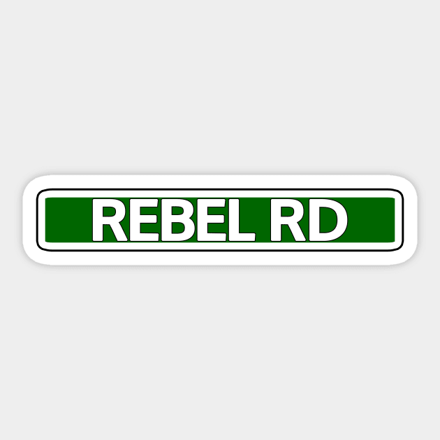 Rebel Rd Street Sign Sticker by Mookle